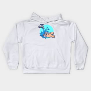 Washing hand cartoon 6 Kids Hoodie